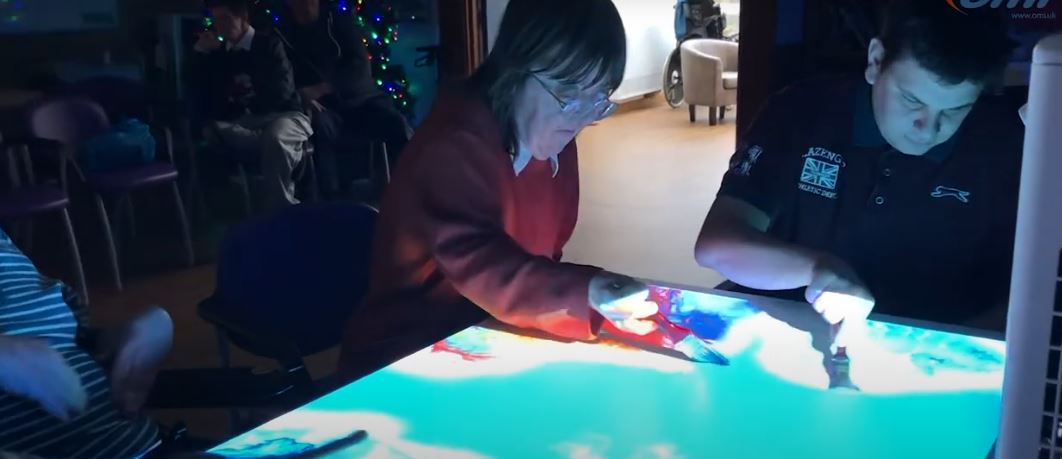 omiVista interactive projector for activities in care homes