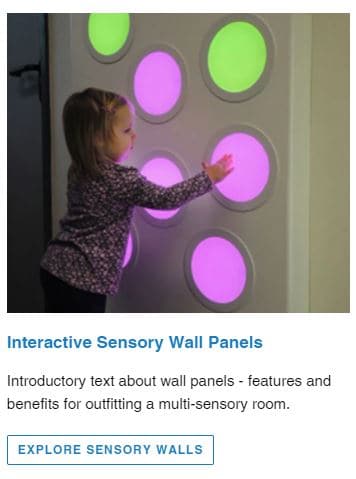 child playing with sound, touch light wall panel