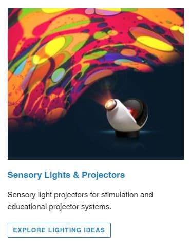 light projector for stimulation and education