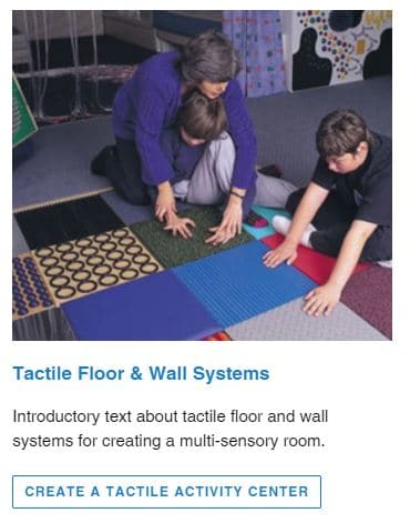 children playing with tactile floor panels