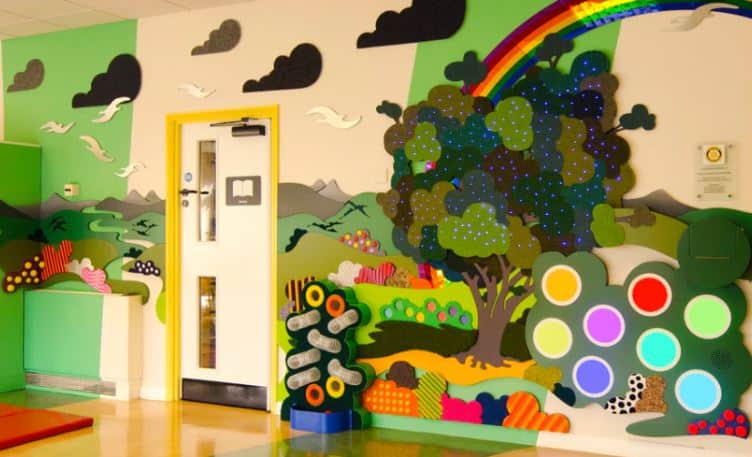 Sensory Wall Mural in Preschool