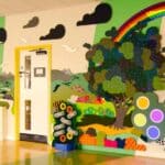 Public Institution Interior Design with Tactile Wall Murals